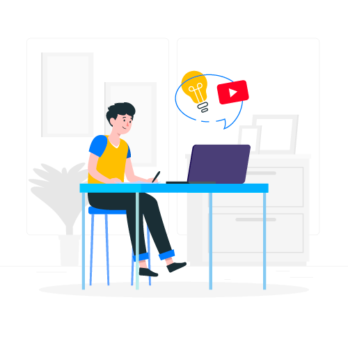 e-learning Odoo chez ouiddoo Illustration d'une jeune étudiant en apprentissage à distance odoo